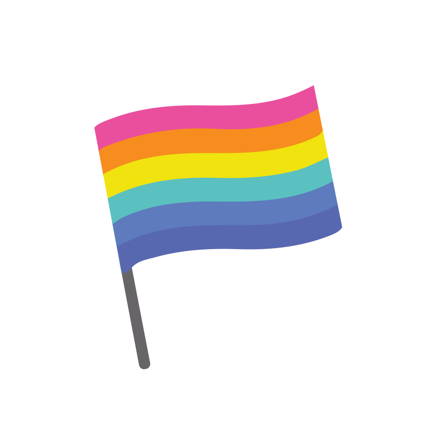 colorful lbtqia flag icon