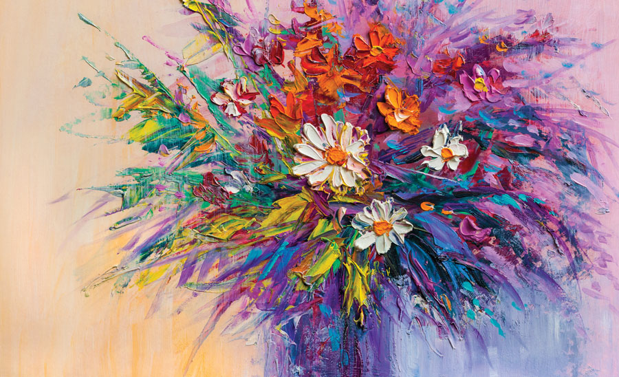 Colorful flower painting