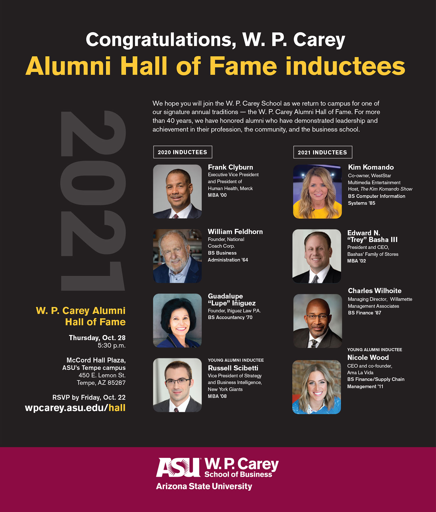 Alumni Hall of Fame inductees Advertisement
