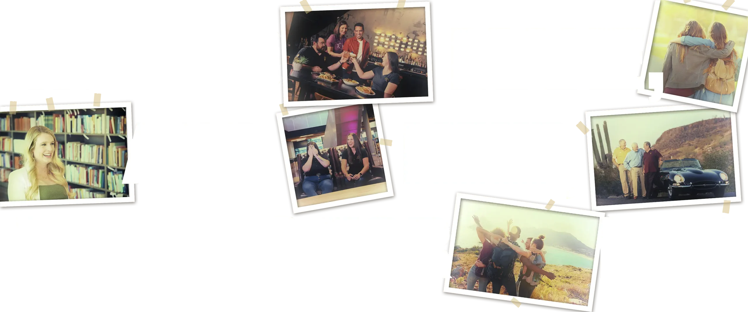 How to Make, and Keep, Friends for Life typographic title; collage of people being friendly